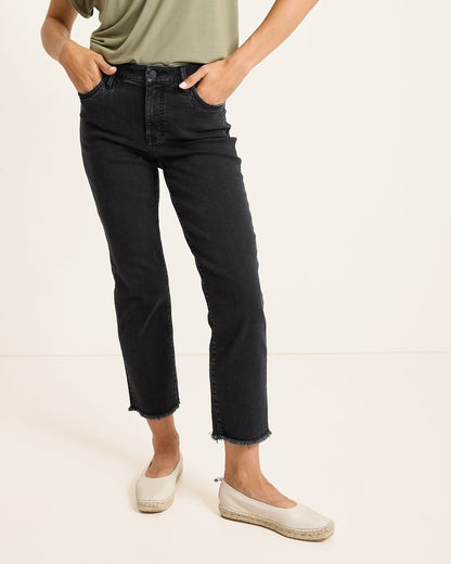 High-Rise Cropped Straight-Leg Jeans Coastal Black Wash | Tommy Bahama Value - High-Rise Cropped Straight-Leg Jeans