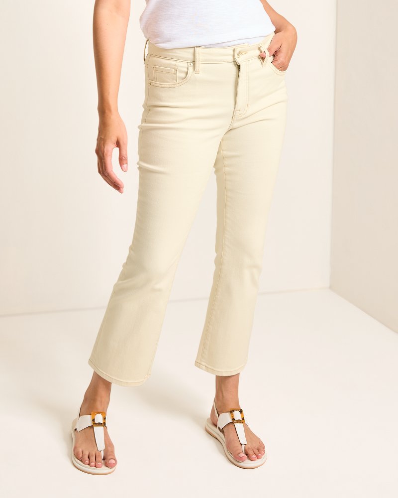 Natural Mid-Rise Cropped Mini Bootcut Jeans Natural | Tommy Bahama New - Natural Mid-Rise Cropped Mini Bootcut Jeans