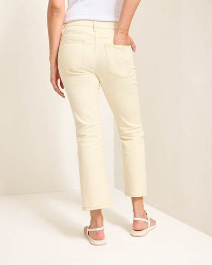 Natural Mid-Rise Cropped Mini Bootcut Jeans Natural | Tommy Bahama New - Natural Mid-Rise Cropped Mini Bootcut Jeans