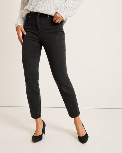 Boracay® Beach Sparkle High-Rise Skinny Ankle Jeans Coastal Black Wash | Tommy Bahama Classic - Boracay® Beach Sparkle High-Rise Skinny Ankle Jeans