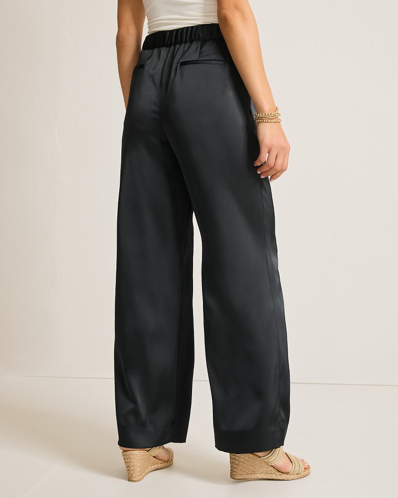 Midnight Sea Satin Easy Pants Black | Tommy Bahama Deals - Midnight Sea Satin Easy Pants