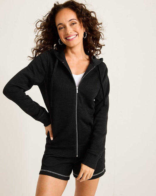 Tobago Bay Full-Zip Hoodie Black | Tommy Bahama Trusted - Tobago Bay Full-Zip Hoodie