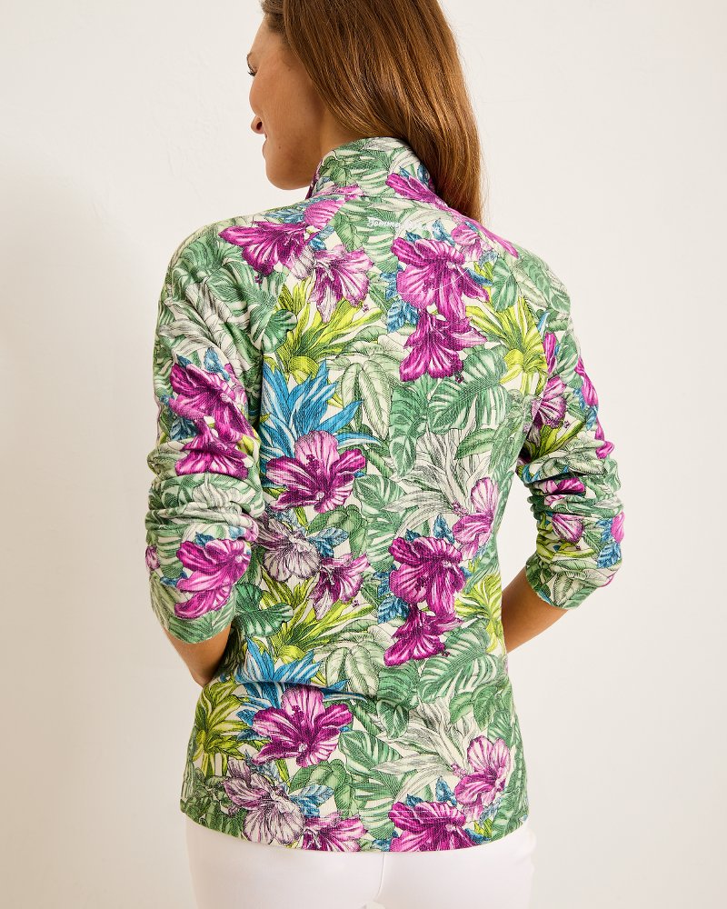 Aruba Jungle Jewels Full-Zip Sweatshirt Coconut | Tommy Bahama Signature - Aruba Jungle Jewels Full-Zip Sweatshirt