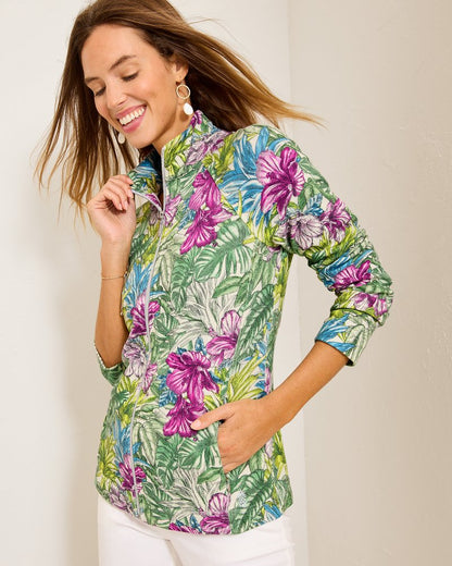 Aruba Jungle Jewels Full-Zip Sweatshirt Coconut | Tommy Bahama Signature - Aruba Jungle Jewels Full-Zip Sweatshirt