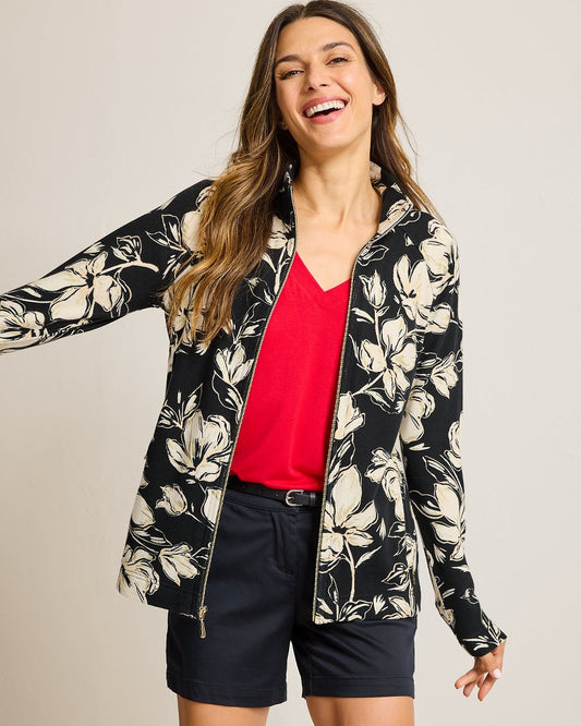 Aruba Noche Mar Full-Zip Sweatshirt Black | Tommy Bahama Trusted - Aruba Noche Mar Full-Zip Sweatshirt
