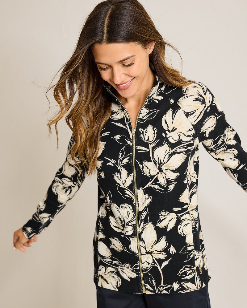 Aruba Noche Mar Full-Zip Sweatshirt Black | Tommy Bahama Trusted - Aruba Noche Mar Full-Zip Sweatshirt