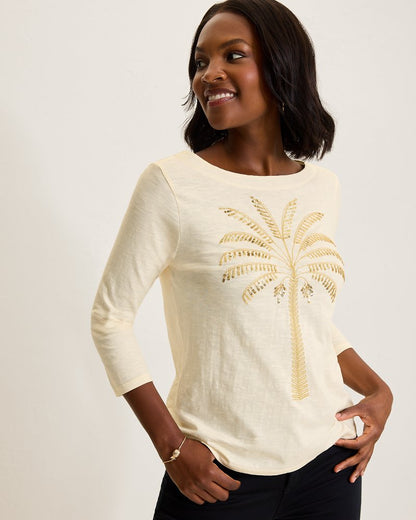 Puerta Del Sol Lux 3/4-Sleeve T-Shirt Coconut | Tommy Bahama Special Offer - Puerta Del Sol Lux 3/4-Sleeve T-Shirt