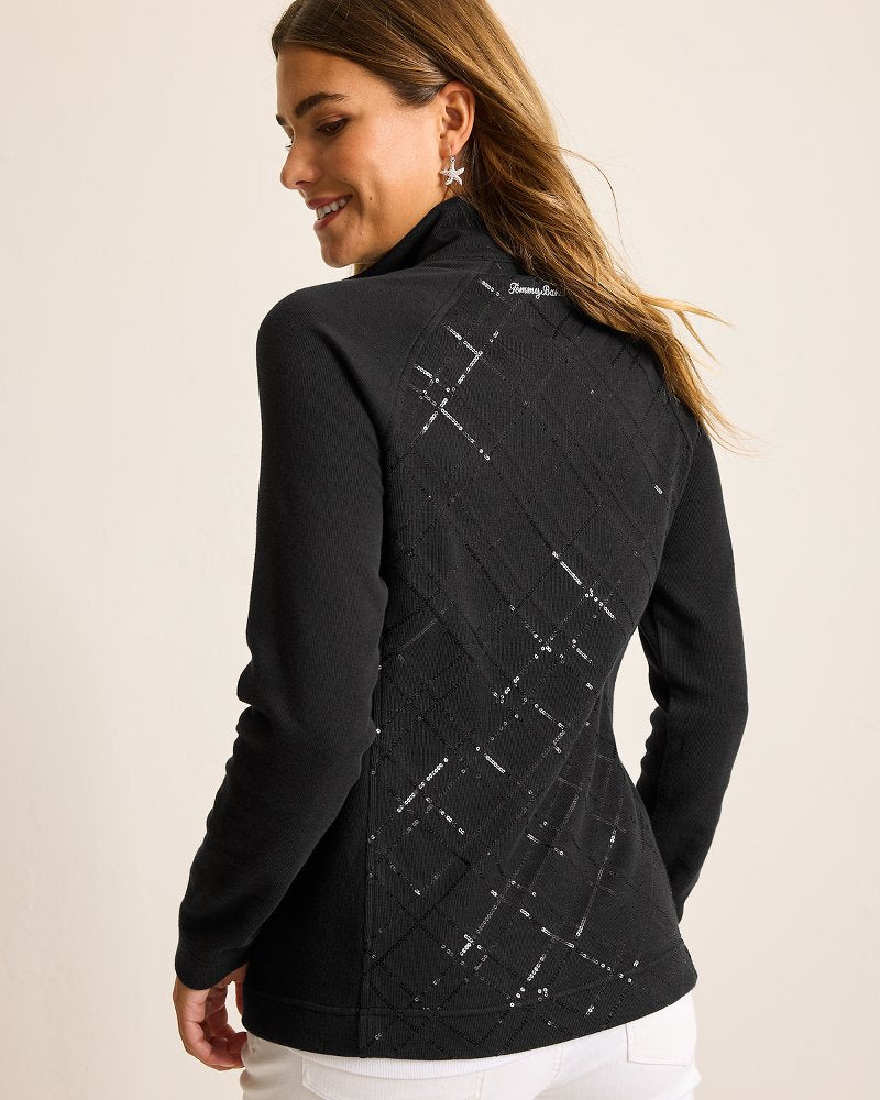 Aruba Diamond Days Embroidered Full-Zip Sweatshirt Black | Tommy Bahama Discount - Aruba Diamond Days Embroidered Full-Zip Sweatshirt