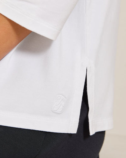 Kona Isles 3/4-Sleeve Boat-Neck Top White | Tommy Bahama Essential - Kona Isles 3/4-Sleeve Boat-Neck Top