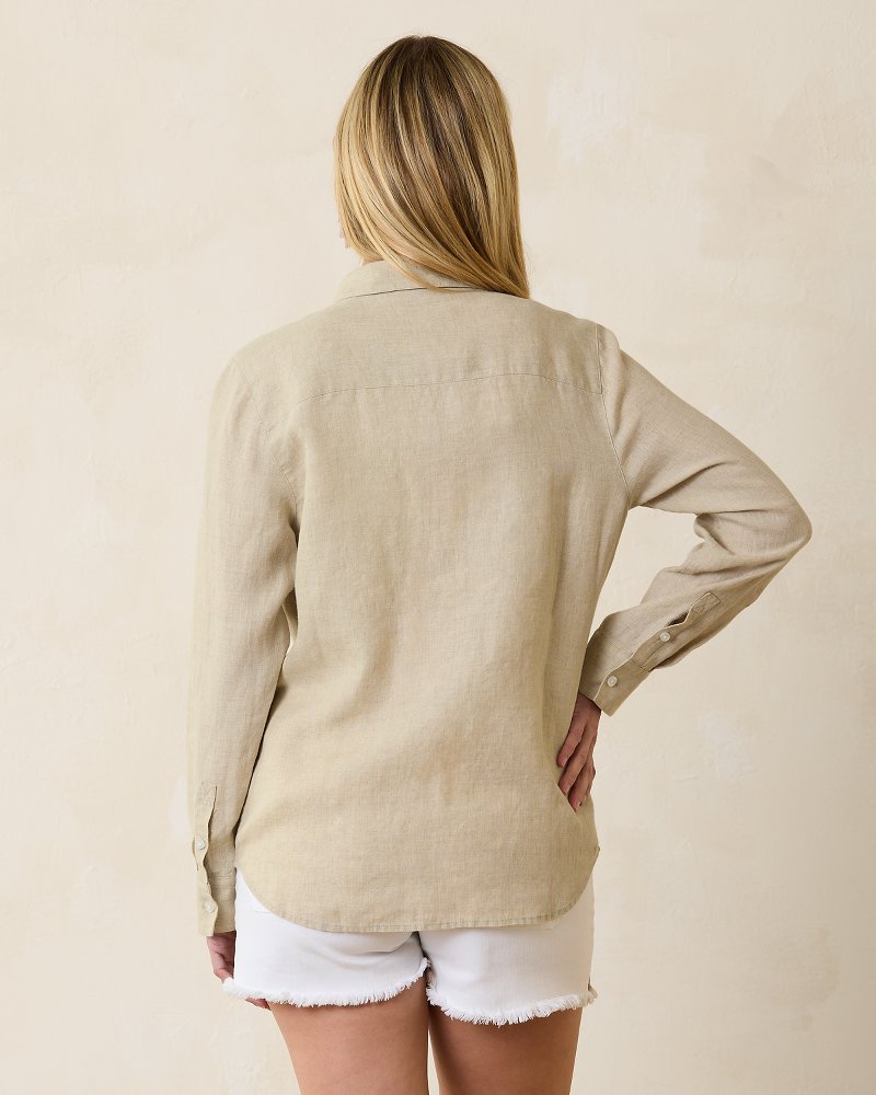 Coastalina Utility Linen Shirt Natural | Tommy Bahama Latest - Coastalina Utility Linen Shirt