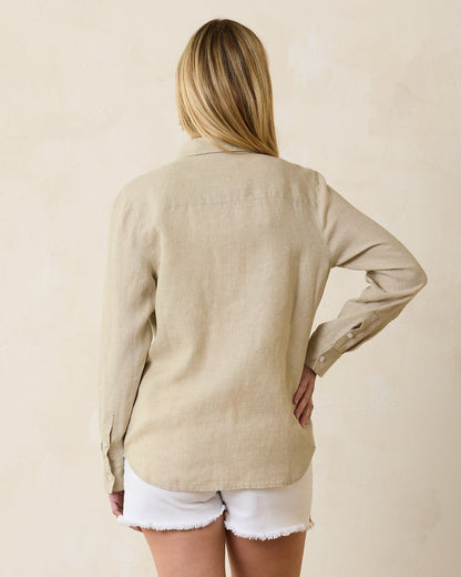 Coastalina Utility Linen Shirt Natural | Tommy Bahama Latest - Coastalina Utility Linen Shirt