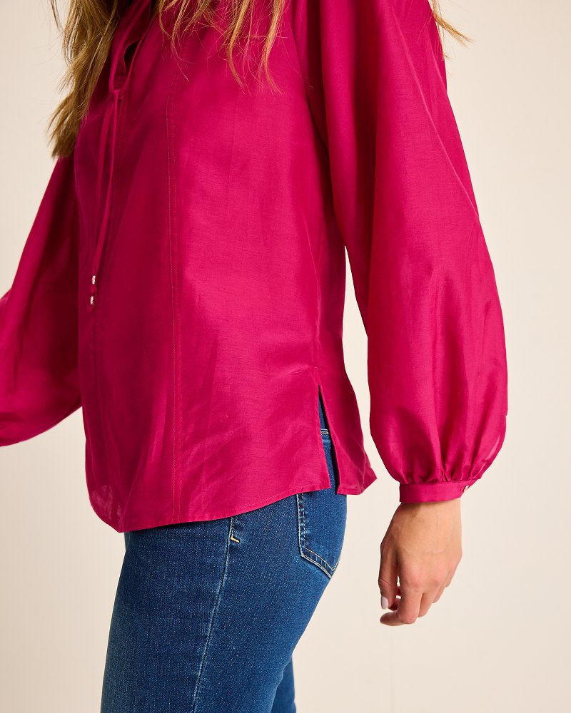 Agua Amara Seamed Peasant Top Pink Papaya | Tommy Bahama Hot Sale - Agua Amara Seamed Peasant Top