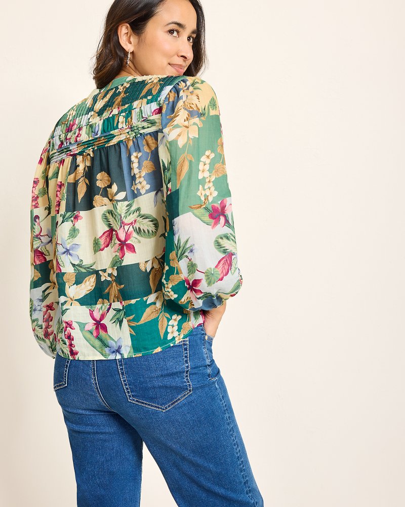 Hightide Flora Pintuck Blouse Bonsai | Tommy Bahama Latest - Hightide Flora Pintuck Blouse