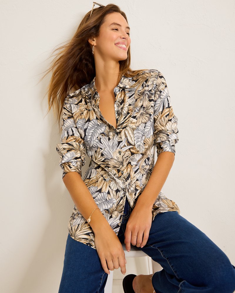 Grand Canal Long-Sleeve Silk Shirt Black | Tommy Bahama Hot Sale - Grand Canal Long-Sleeve Silk Shirt