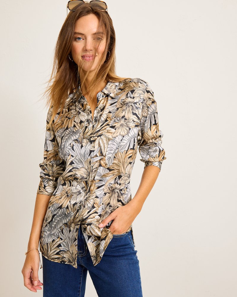 Grand Canal Long-Sleeve Silk Shirt Black | Tommy Bahama Hot Sale - Grand Canal Long-Sleeve Silk Shirt