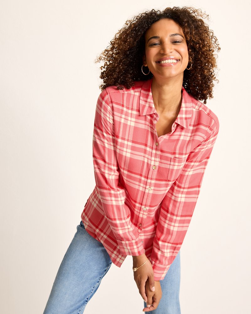 Seabed Sands Flannel Shirt Red Sunset | Tommy Bahama Smart Buy - Seabed Sands Flannel Shirt