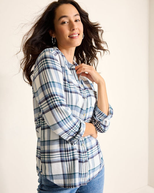 Breezy Shoreline Flannel Shirt Light Chambray | Tommy Bahama Signature - Breezy Shoreline Flannel Shirt