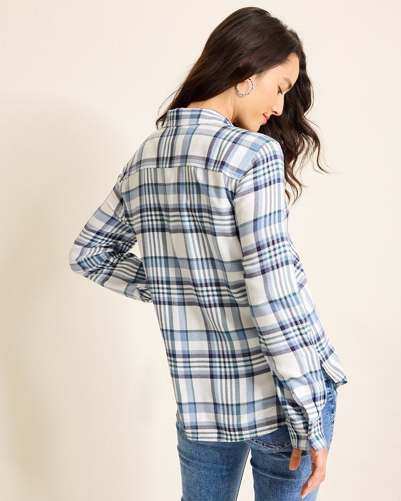 Breezy Shoreline Flannel Shirt Light Chambray | Tommy Bahama Signature - Breezy Shoreline Flannel Shirt