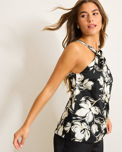 Noche Mar Satin Halter Top Black | Tommy Bahama Discount - Noche Mar Satin Halter Top