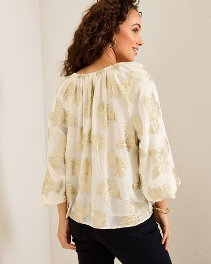 Shimmering Shores Peasant Top Coconut | Tommy Bahama Discount - Shimmering Shores Peasant Top
