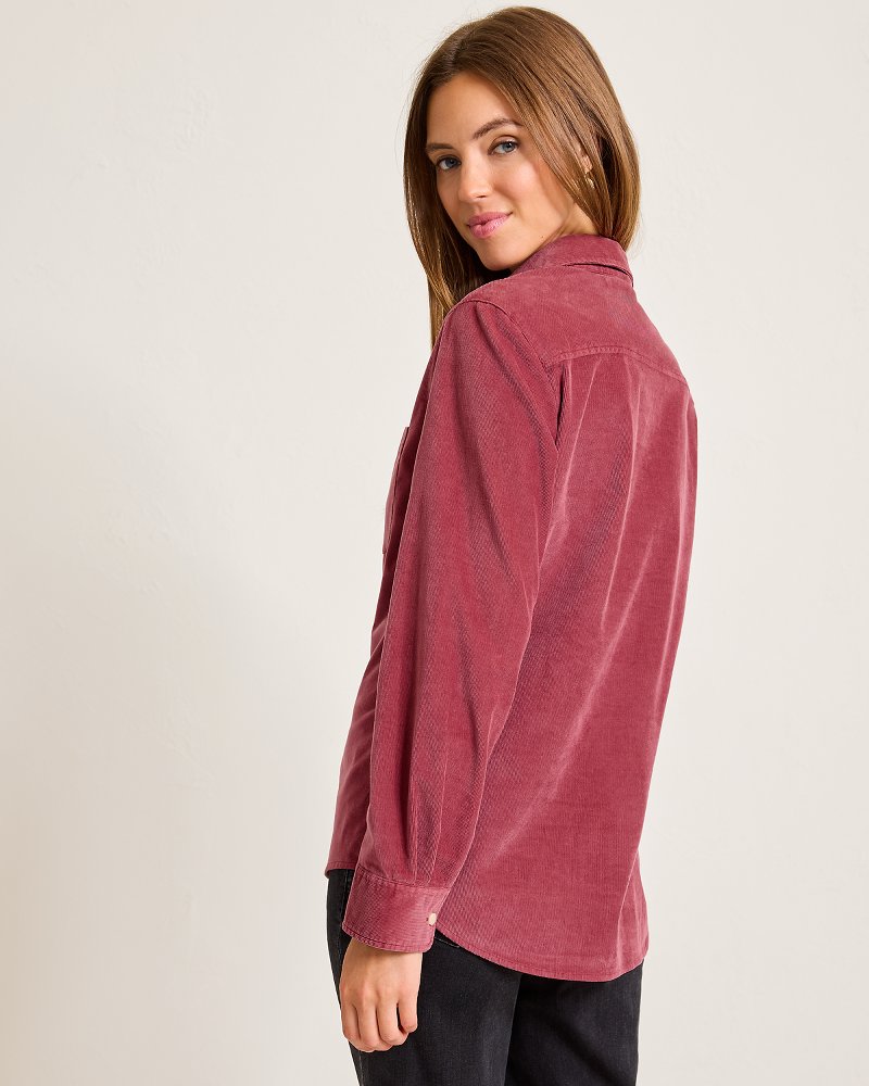 Coasta Cord Sun-Washed Shirt Sangria Red | Tommy Bahama Premium - Coasta Cord Sun-Washed Shirt