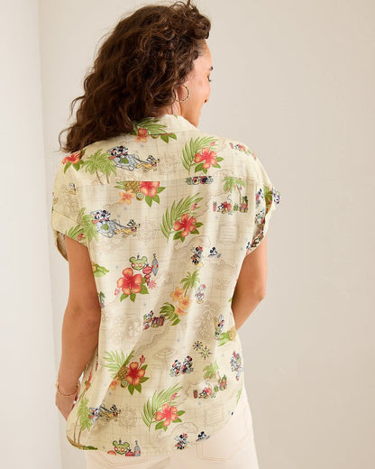 Disney Huladay Adventures Camp Shirt Bleached Sand | Tommy Bahama Customer Favorite - Disney Huladay Adventures Camp Shirt