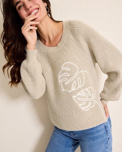 Breezy Beach Crew Sweater Havana Bay | Tommy Bahama Trending - Breezy Beach Crew Sweater