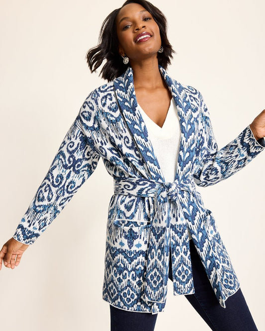 Ikat Cardigan Coconut | Tommy Bahama Classic - Ikat Cardigan