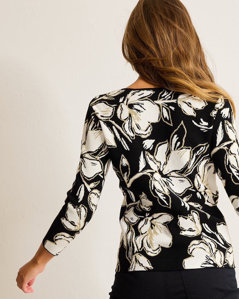Noche Mar Jacquard Sweater Black | Tommy Bahama Sale - Noche Mar Jacquard Sweater