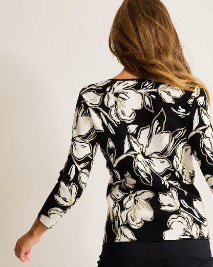 Noche Mar Jacquard Sweater Black | Tommy Bahama Sale - Noche Mar Jacquard Sweater