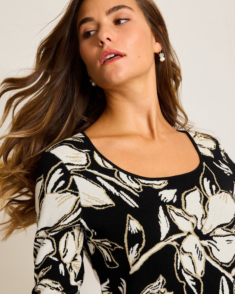 Noche Mar Jacquard Sweater Black | Tommy Bahama Sale - Noche Mar Jacquard Sweater