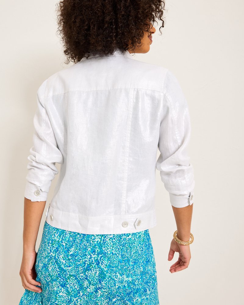 Two Palms Shimmer Linen Jacket White | Tommy Bahama Latest - Two Palms Shimmer Linen Jacket