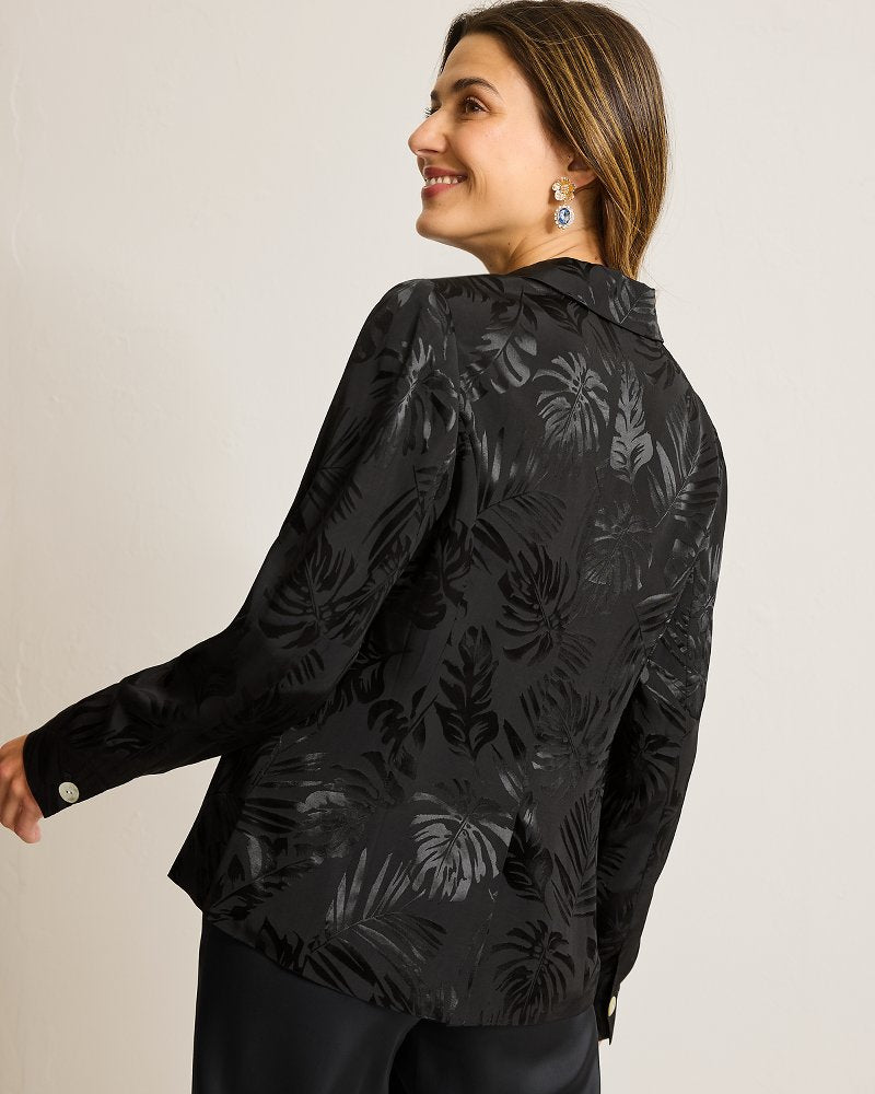 Satin Jacquard Blazer Black | Tommy Bahama Signature - Satin Jacquard Blazer