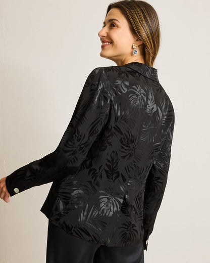 Satin Jacquard Blazer Black | Tommy Bahama Signature - Satin Jacquard Blazer