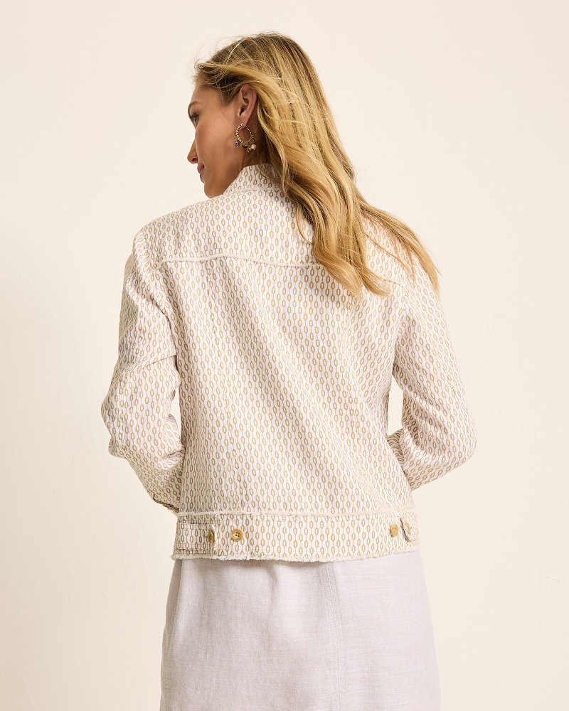 Two Palms Geo Gem Linen Jacket Golden Honey | Tommy Bahama Trusted - Two Palms Geo Gem Linen Jacket