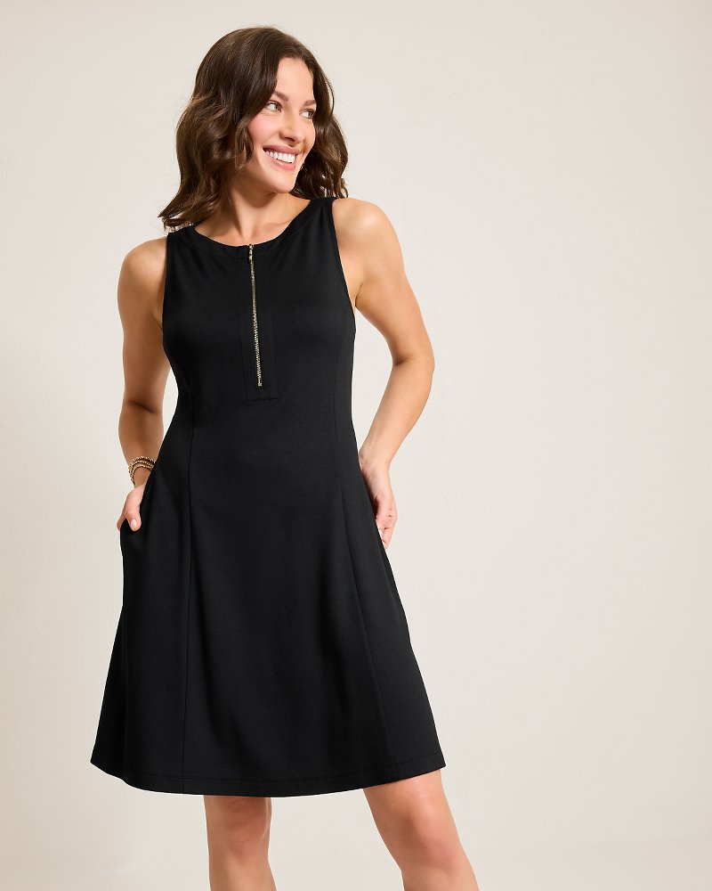 Darcy Fit-and-Flare Dress Black | Tommy Bahama Latest - Darcy Fit-and-Flare Dress