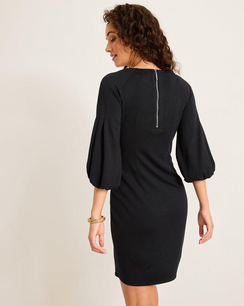 Darcy Balloon-Sleeve Dress Black | Tommy Bahama Smart Buy - Darcy Balloon-Sleeve Dress