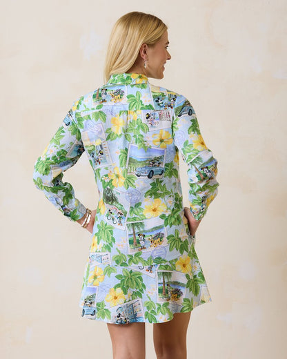 Disney Coastalina Postcard to Paradise Linen Dress Continental | Tommy Bahama Trending - Disney Coastalina Postcard to Paradise Linen Dress