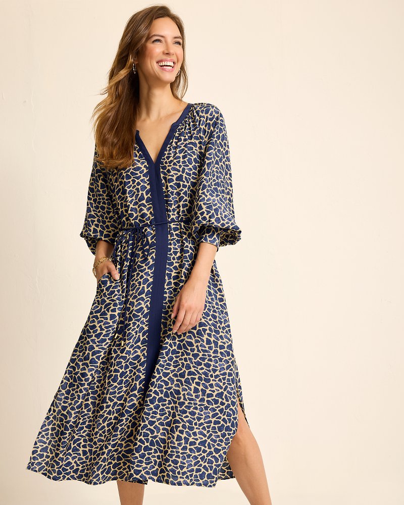 Safari Spots Midi Dress Island Navy | Tommy Bahama Sale - Safari Spots Midi Dress