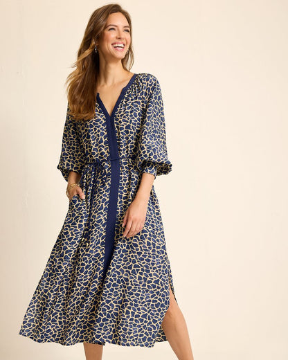 Safari Spots Midi Dress Island Navy | Tommy Bahama Sale - Safari Spots Midi Dress