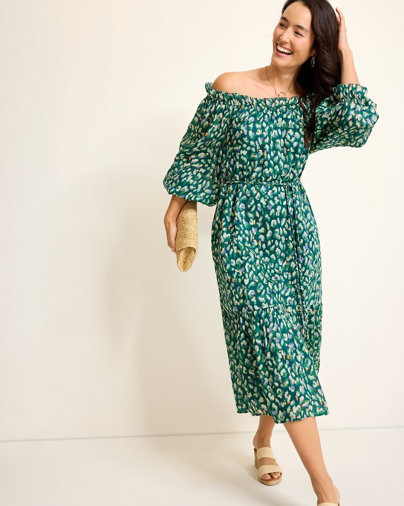 Jeweled Jaguar Midi Dress Blue Atlas | Tommy Bahama Classic - Jeweled Jaguar Midi Dress