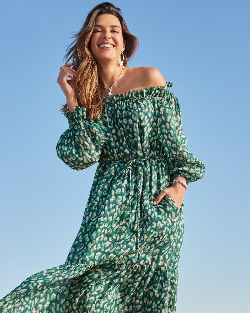 Jeweled Jaguar Midi Dress Blue Atlas | Tommy Bahama Classic - Jeweled Jaguar Midi Dress