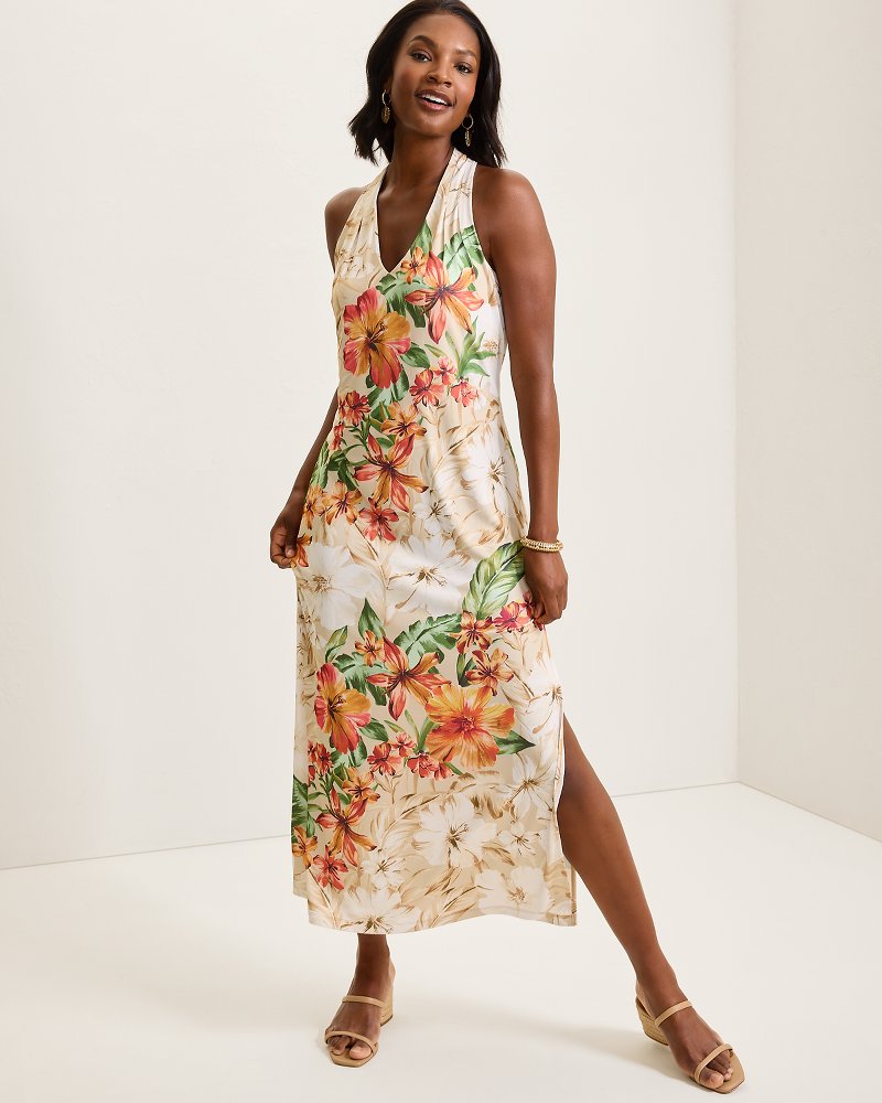 Sandy Solar Bloom Maxi Dress Travertine | Tommy Bahama Discount - Sandy Solar Bloom Maxi Dress