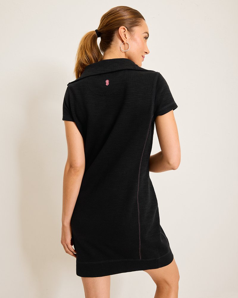 Tobago Bay Half-Zip Collared Dress Black | Tommy Bahama Latest - Tobago Bay Half-Zip Collared Dress