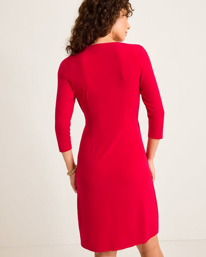 Clara 3/4-Sleeve Faux-Wrap Dress Tango Red | Tommy Bahama Hot Sale - Clara 3/4-Sleeve Faux-Wrap Dress