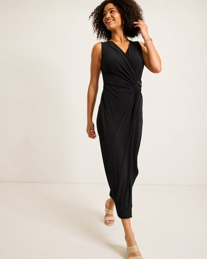 Clara Glimmer Maxi Wrap Dress Black | Tommy Bahama Value - Clara Glimmer Maxi Wrap Dress