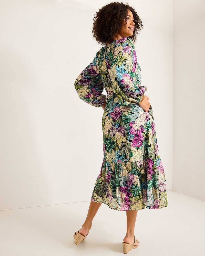 Jungle Jewels Shimmer Maxi Dress Black | Tommy Bahama Premium - Jungle Jewels Shimmer Maxi Dress