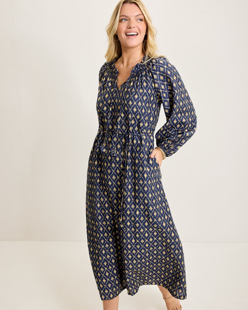 Diamond Cay Long-Sleeve Maxi Dress Coastline | Tommy Bahama Great Value - Diamond Cay Long-Sleeve Maxi Dress