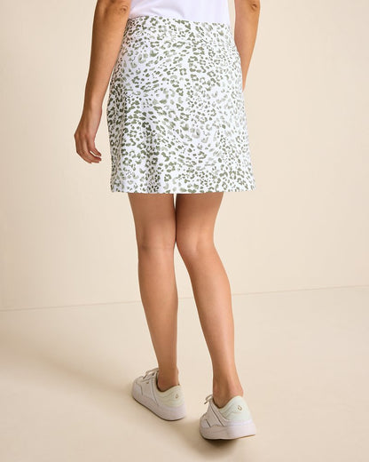 Aubrey Leopard Leisure IslandZone® Skort Tea Leaf | Tommy Bahama Latest - Aubrey Leopard Leisure IslandZone® Skort