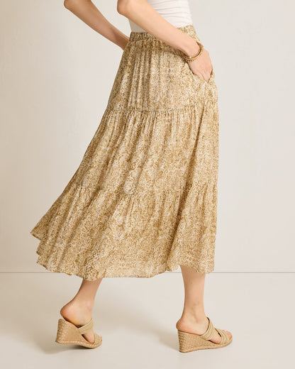 Playa Python Shimmer Midi Skirt Travertine | Tommy Bahama Signature - Playa Python Shimmer Midi Skirt